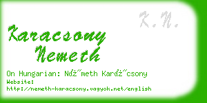 karacsony nemeth business card